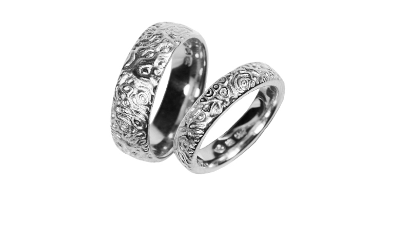 45189+45190-wedding rings, whitegold 750